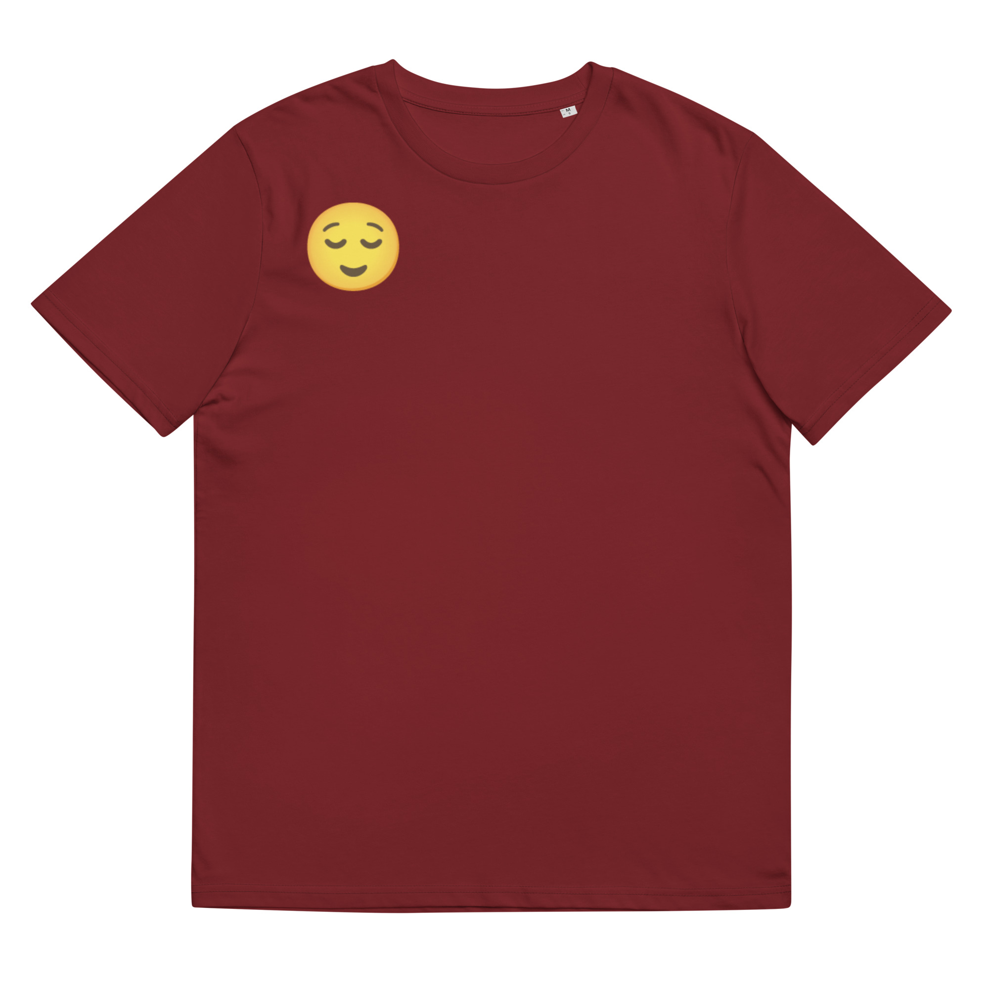 unisex-organic-cotton-t-shirt-burgundy-front-64f87014c1c7e.jpg